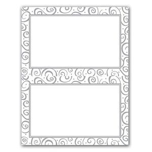 NWT 48 Gartner Studios 2-Up Invitations Silver Swirl 5.5" x 8.5" Anniversary